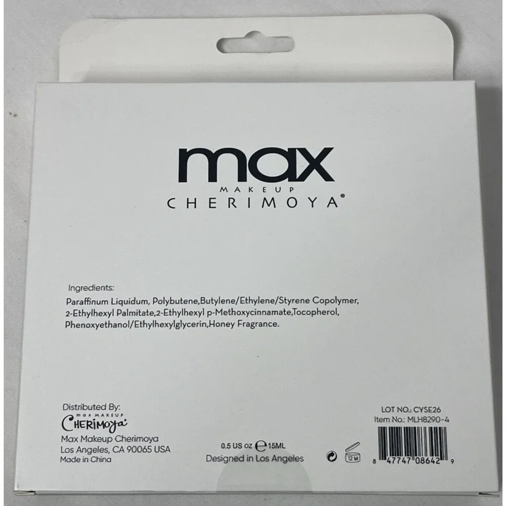 MAX Cherimoya Make Up Lip Gloss 4-Pack Honey Clear NEW